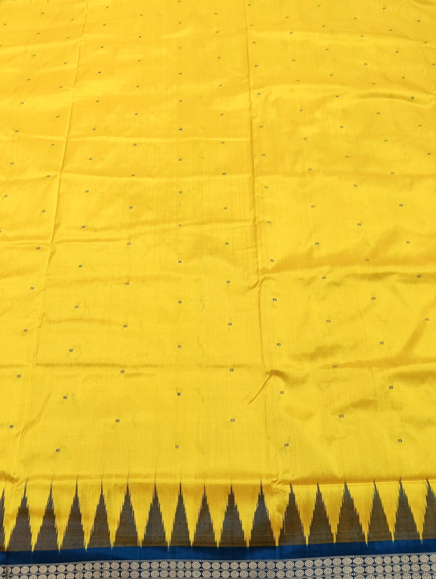 Yellow sky sambalpuri silk patta saree - Tilottama