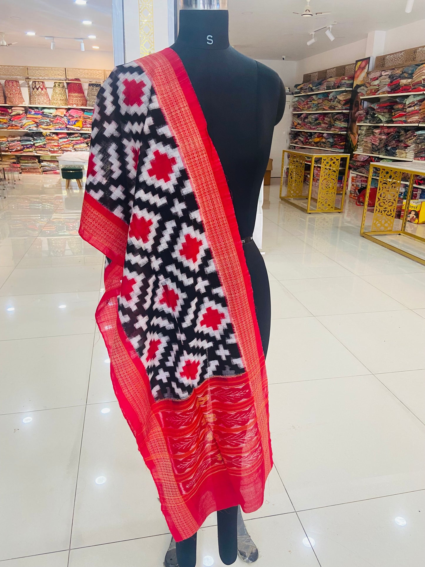 Sambalpuri Milan Work Scrap Dupatta - Tilottama