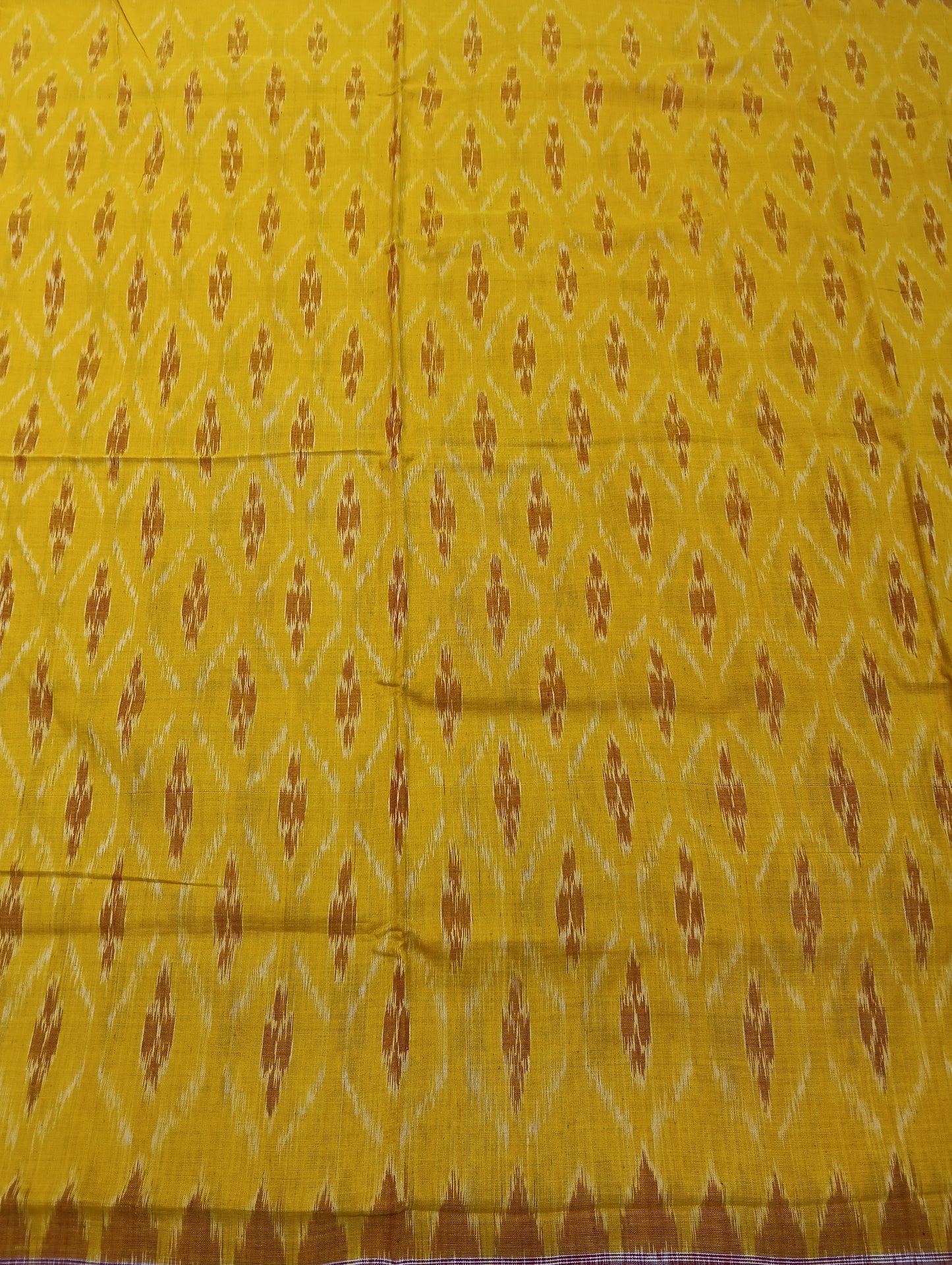 Orange red cotton sambalpuri saree - Tilottama