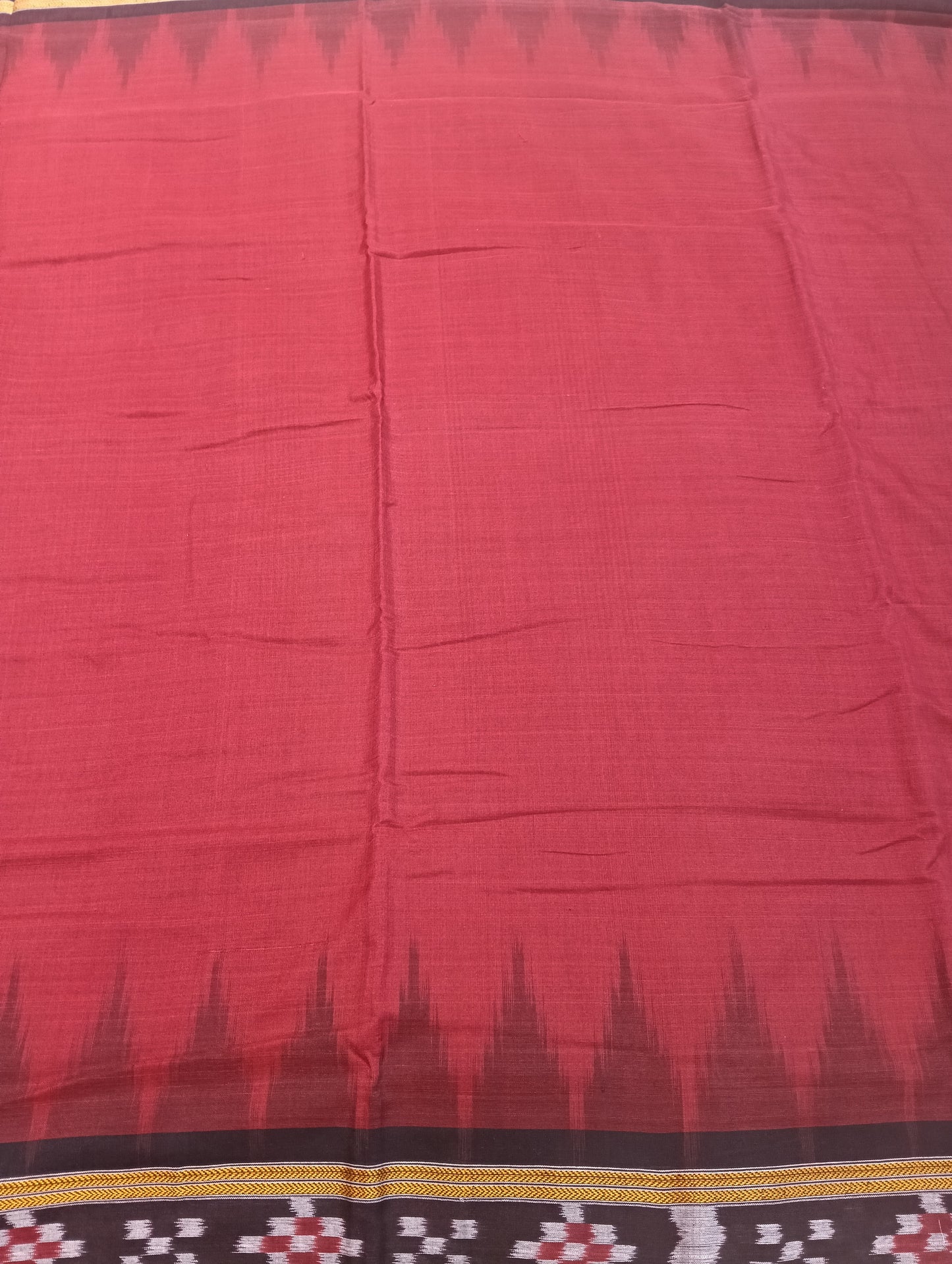Merron black cotton sambalpuri saree - Tilottama