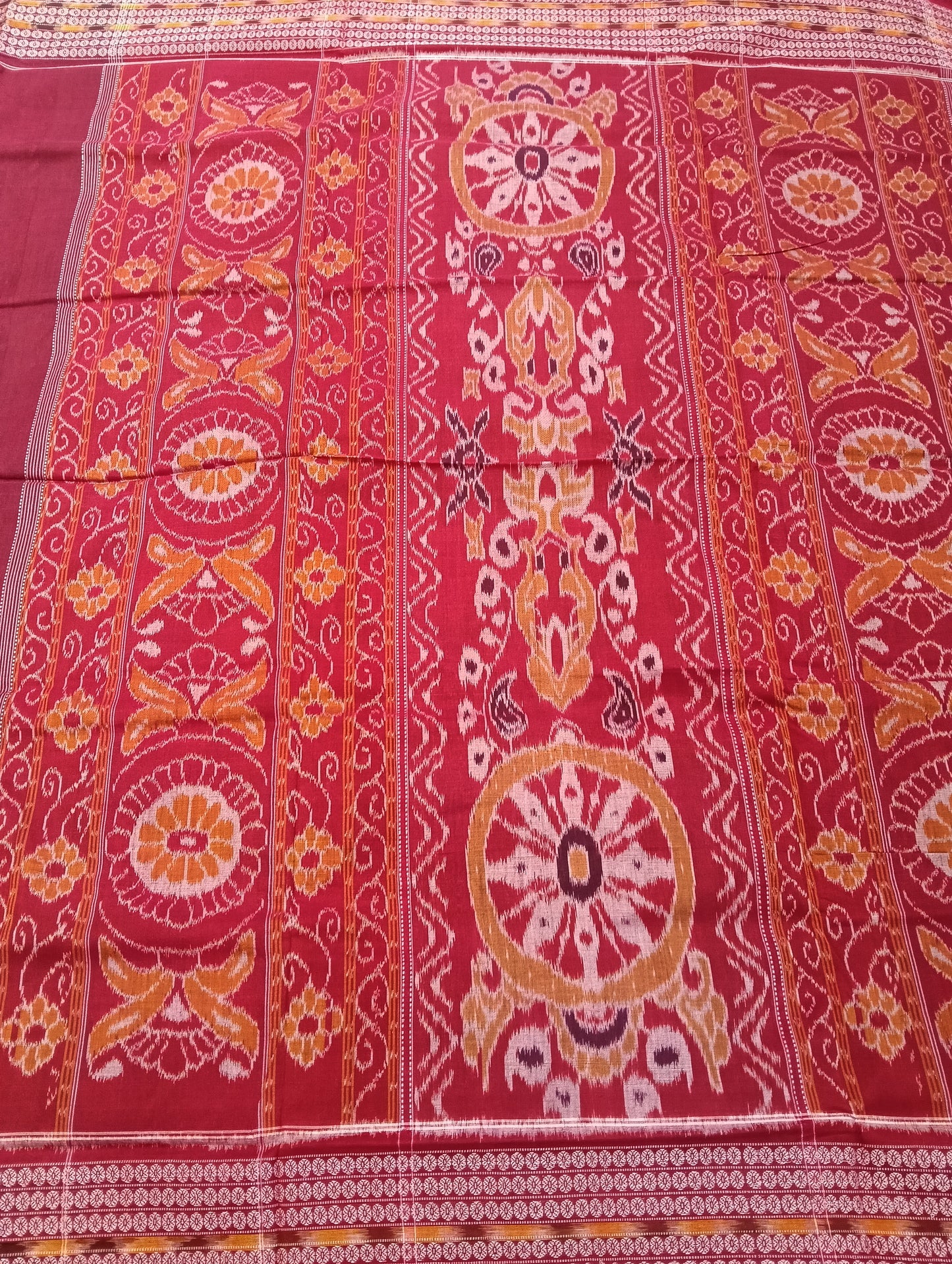 Merron coffe cotton sambalpuri saree - Tilottama