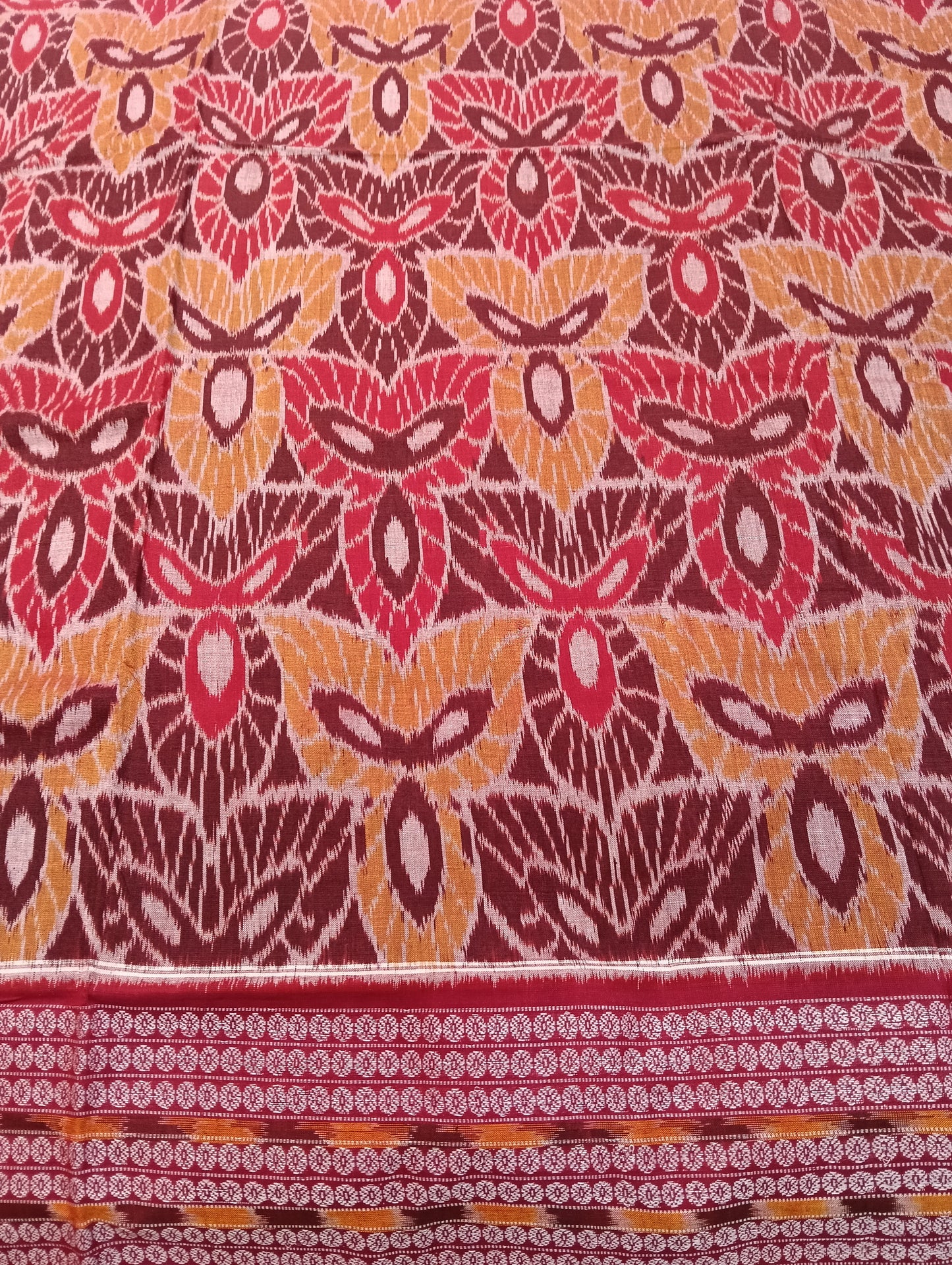 Merron coffe cotton sambalpuri saree - Tilottama