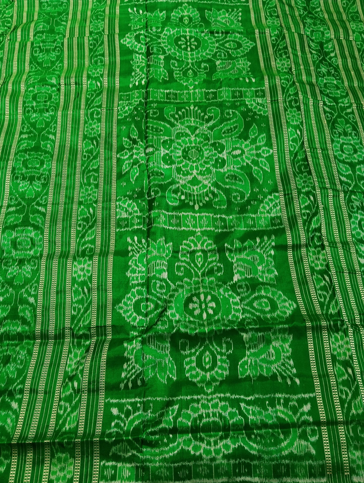 Pink green sambalpuri silk patta saree - Tilottama