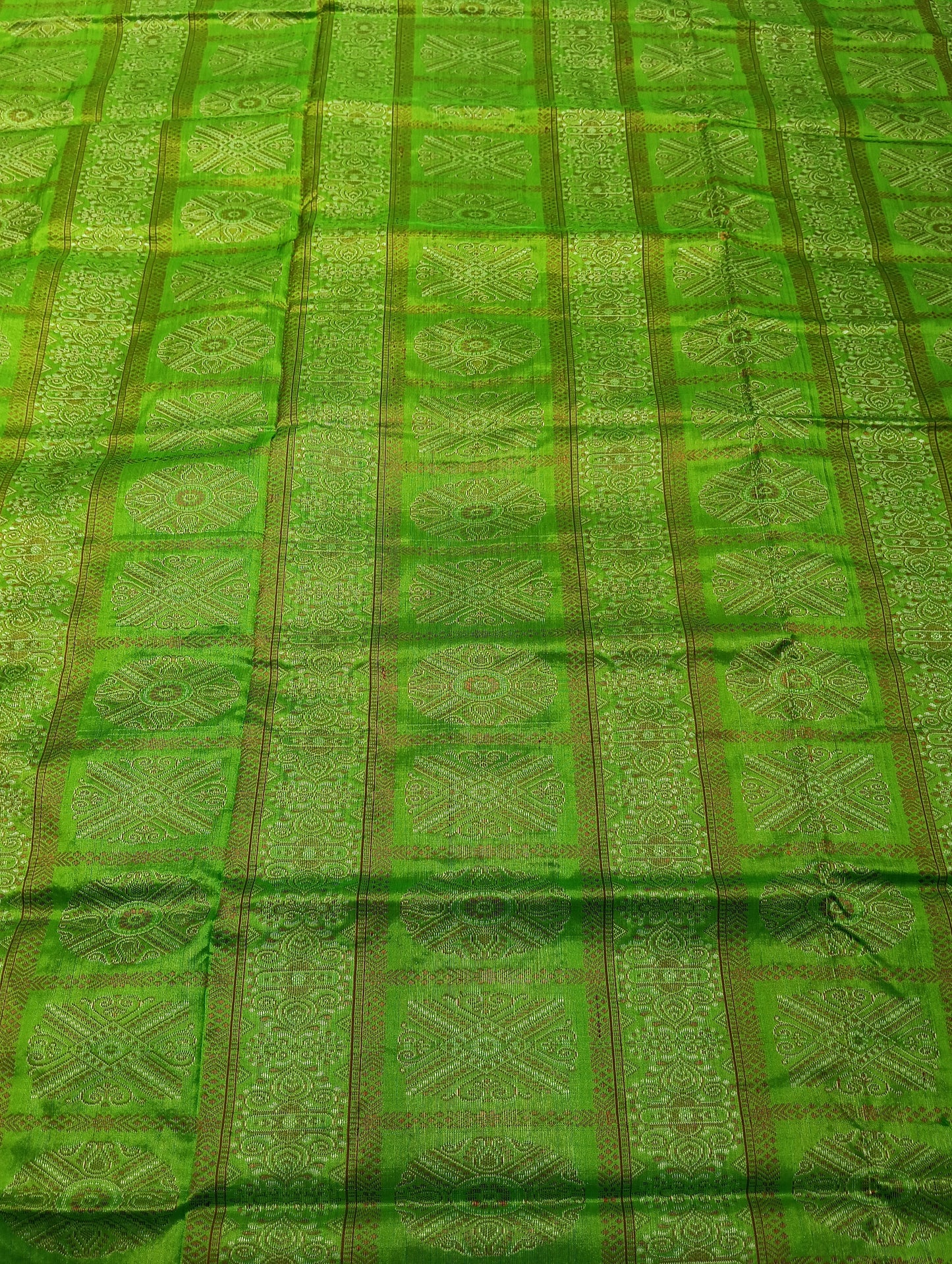 Black parrot green Sambalpuri silk patta saree - Tilottama