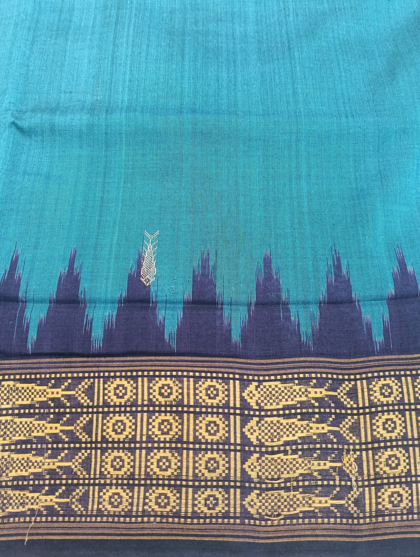 Peacock plum habaspuri cotton saree - Tilottama
