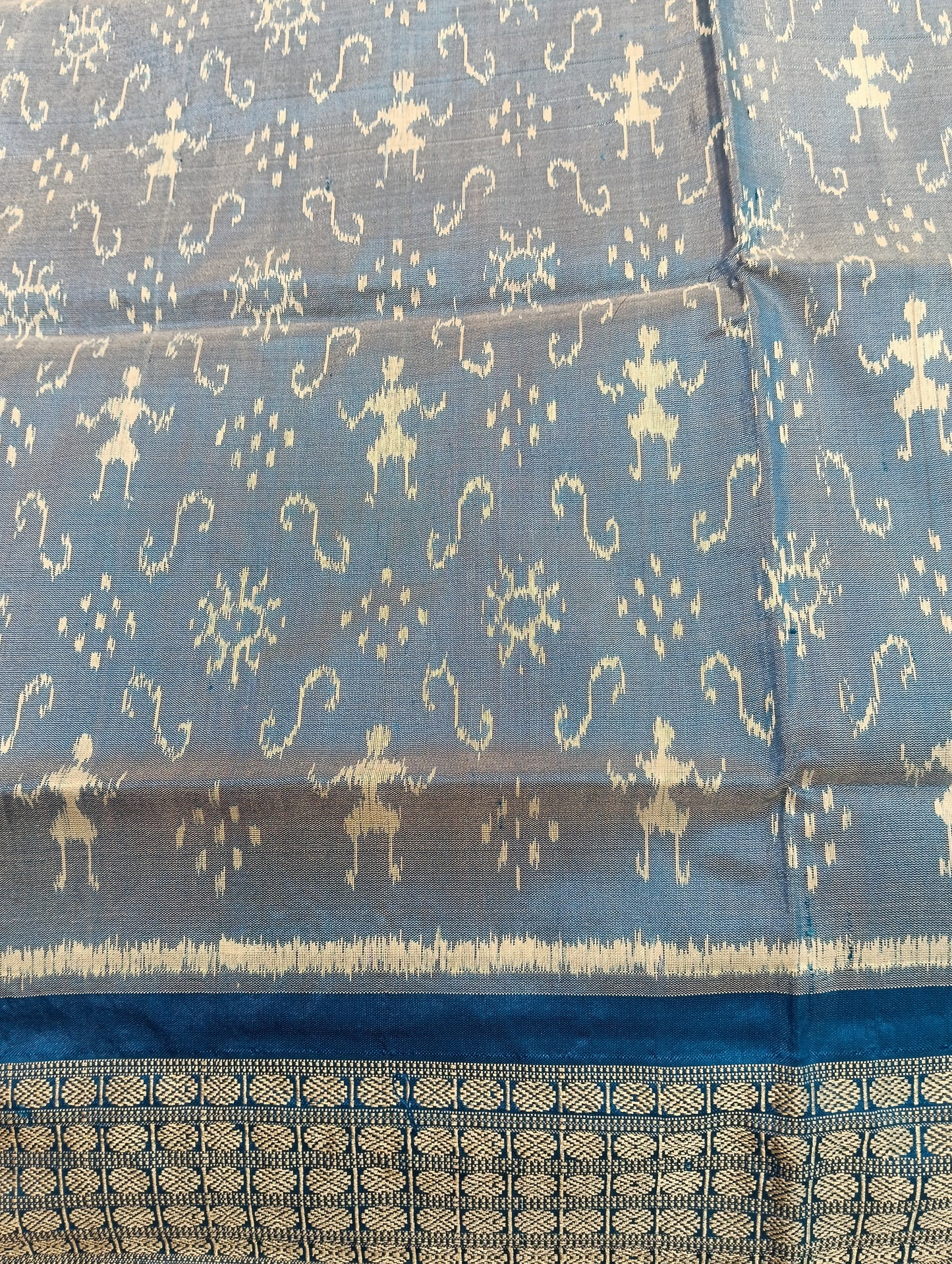 T-blue stone sambalpuri silk saree(2493) - Tilottama