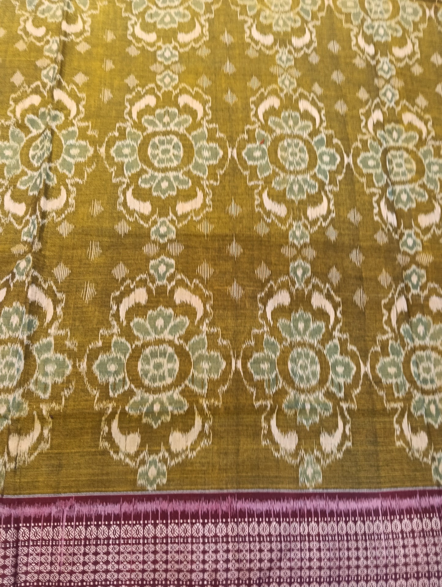 Rich gold cotton sambalpuri saree (4060) - Tilottama