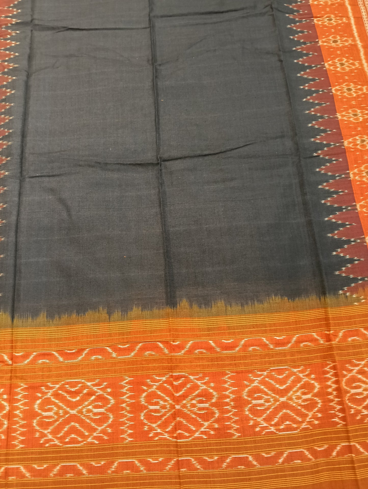 Pheasant black sambalpuri dress material set - Tilottama