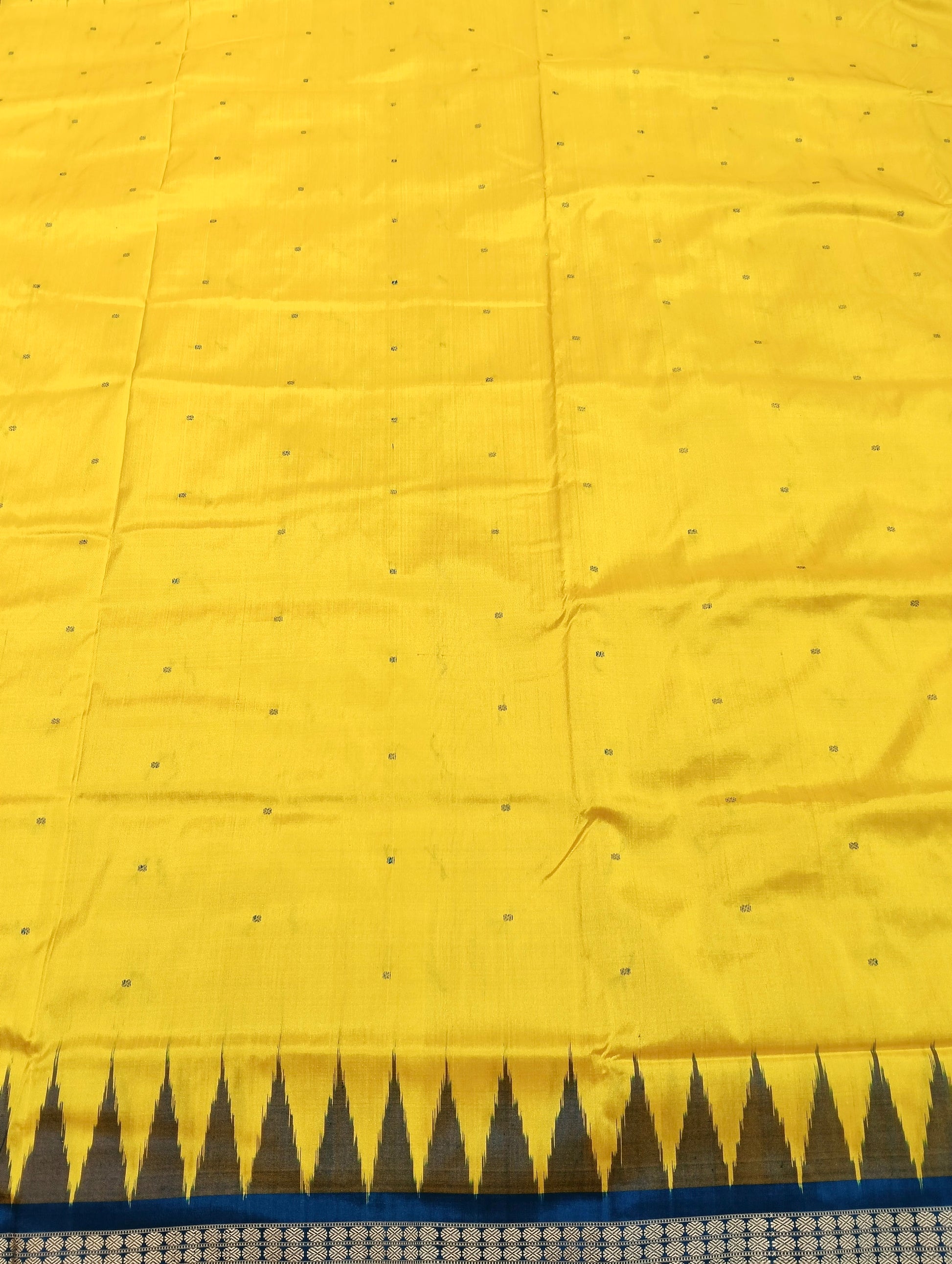 Yellow sky sambalpuri silk patta saree - Tilottama