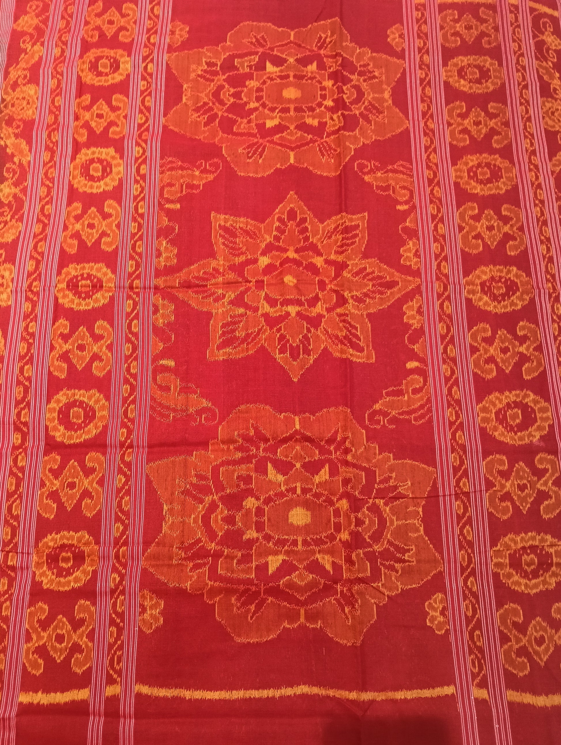 Red black sambalpuri saree - Tilottama