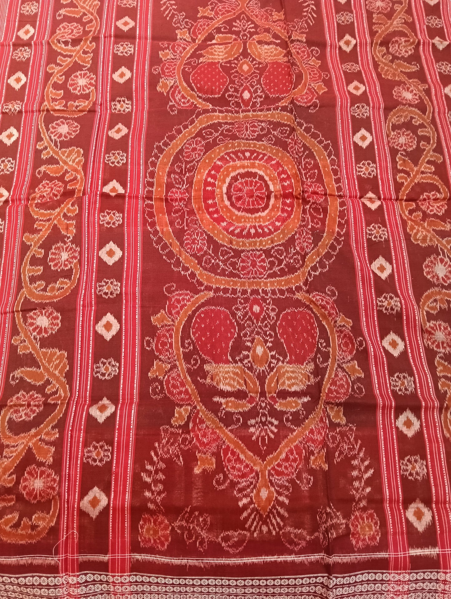 Coffe merron cotton sambalpuri saree - Tilottama