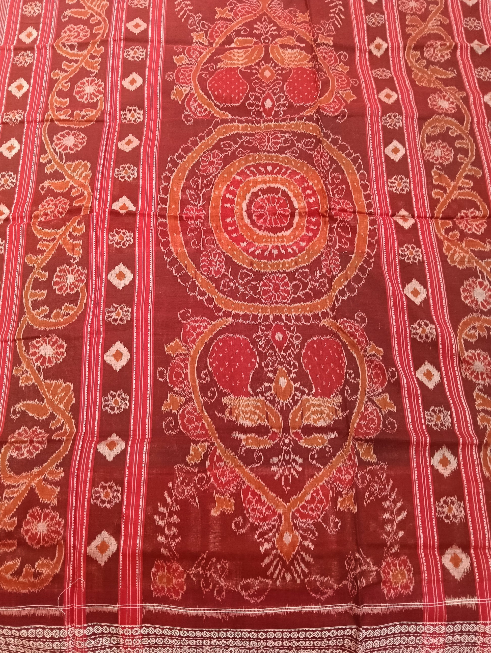 Coffe merron cotton sambalpuri saree - Tilottama