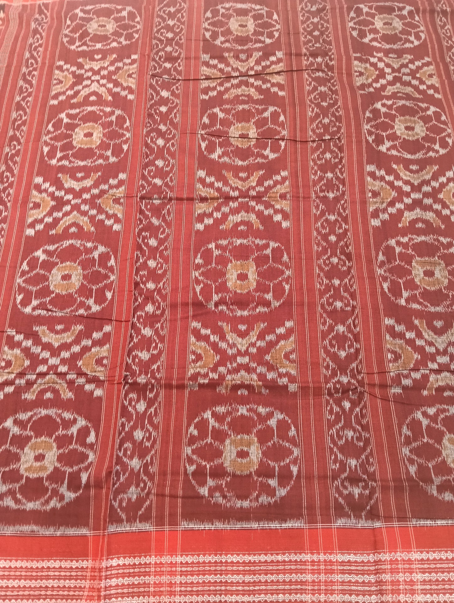 Coffe merron cotton sambalpuri saree - Tilottama