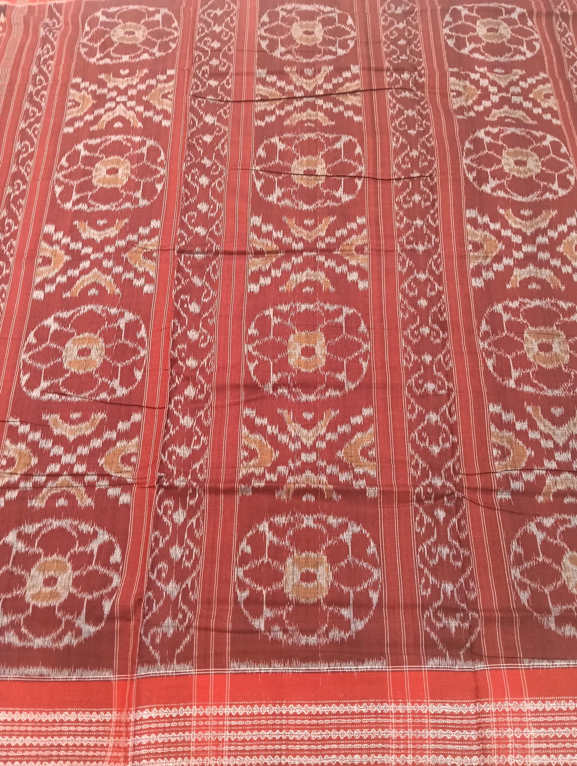 Coffe merron cotton sambalpuri saree - Tilottama