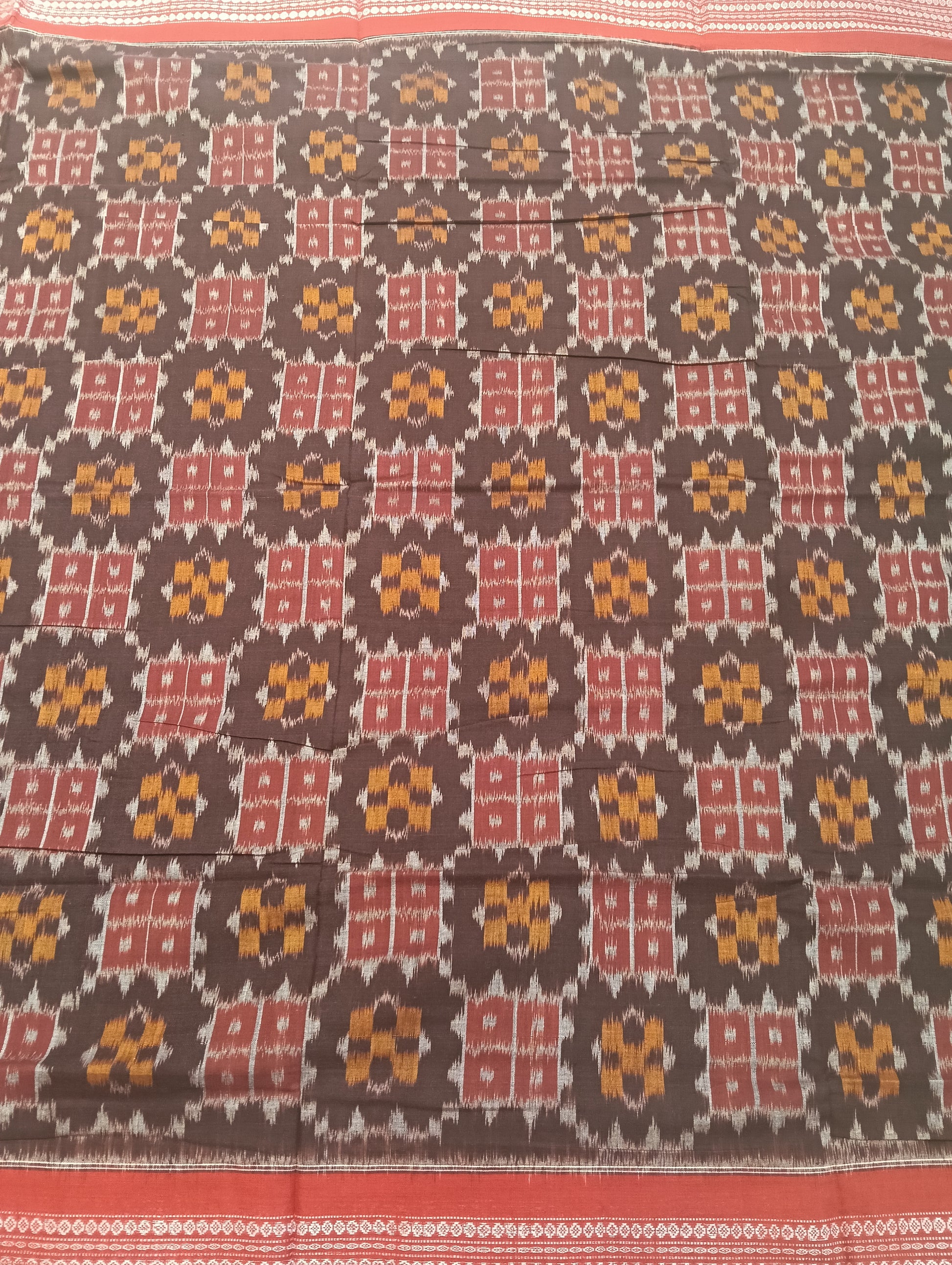 Coffe merron cotton sambalpuri saree - Tilottama
