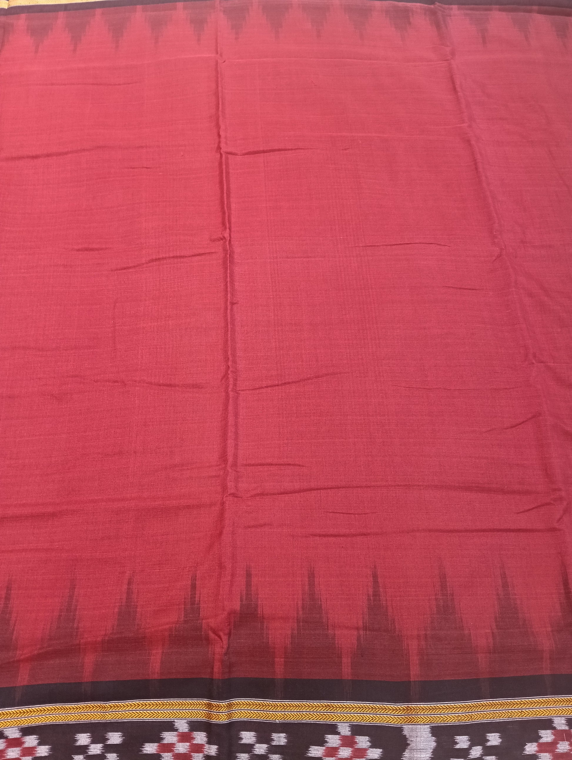 Merron black cotton sambalpuri saree - Tilottama