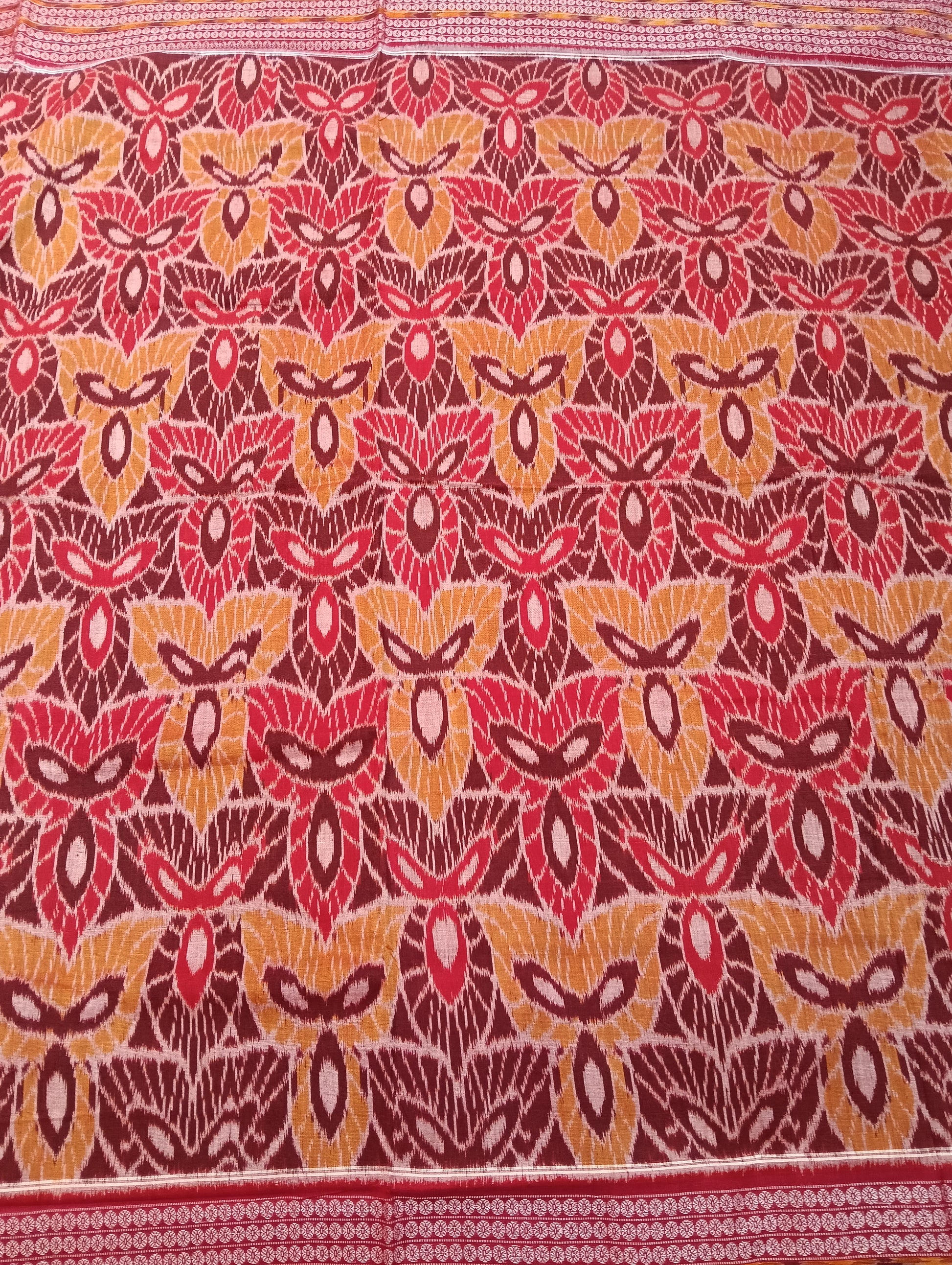Merron coffe cotton sambalpuri saree - Tilottama