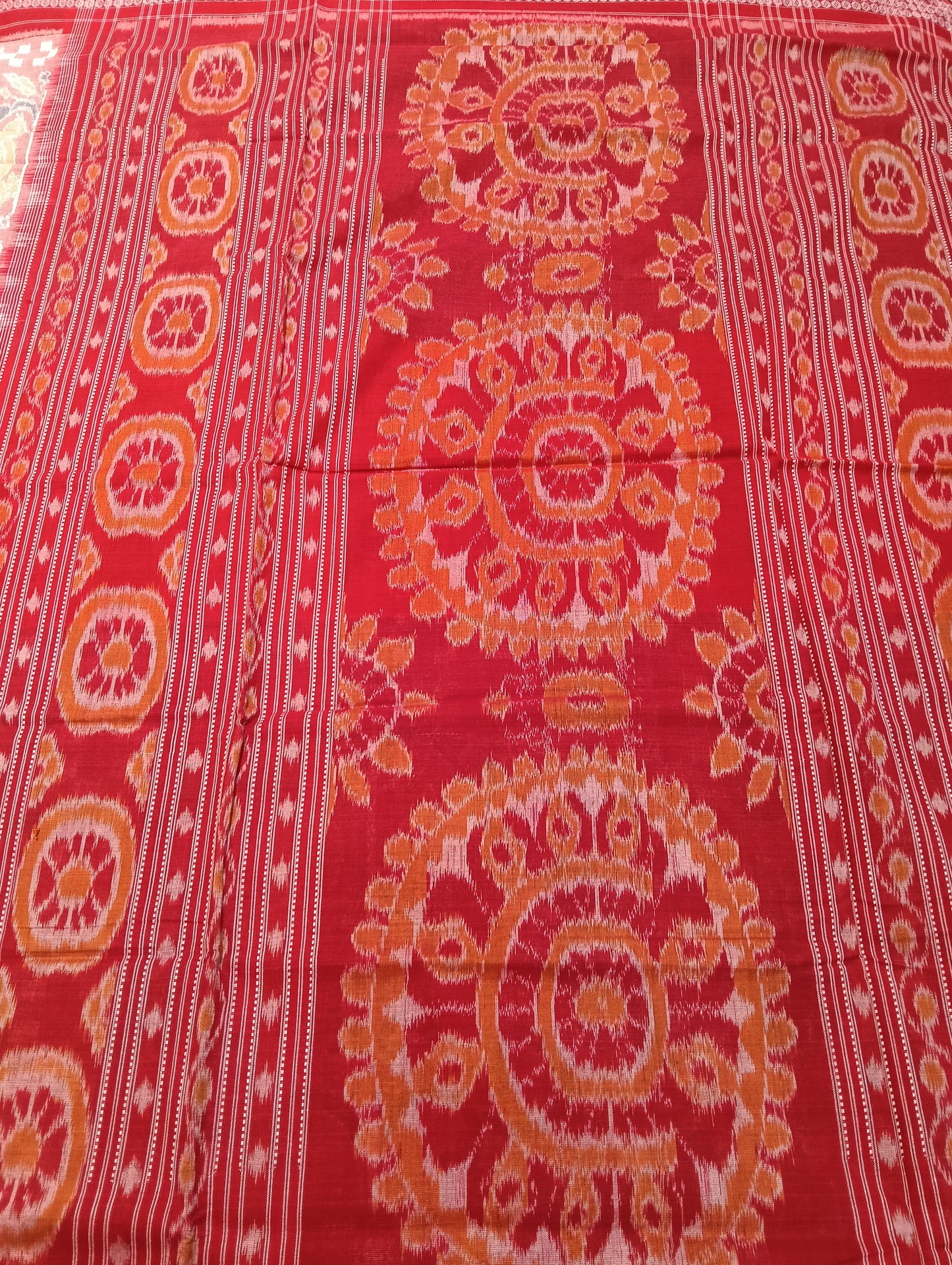 White red cotton sambalpuri saree - Tilottama