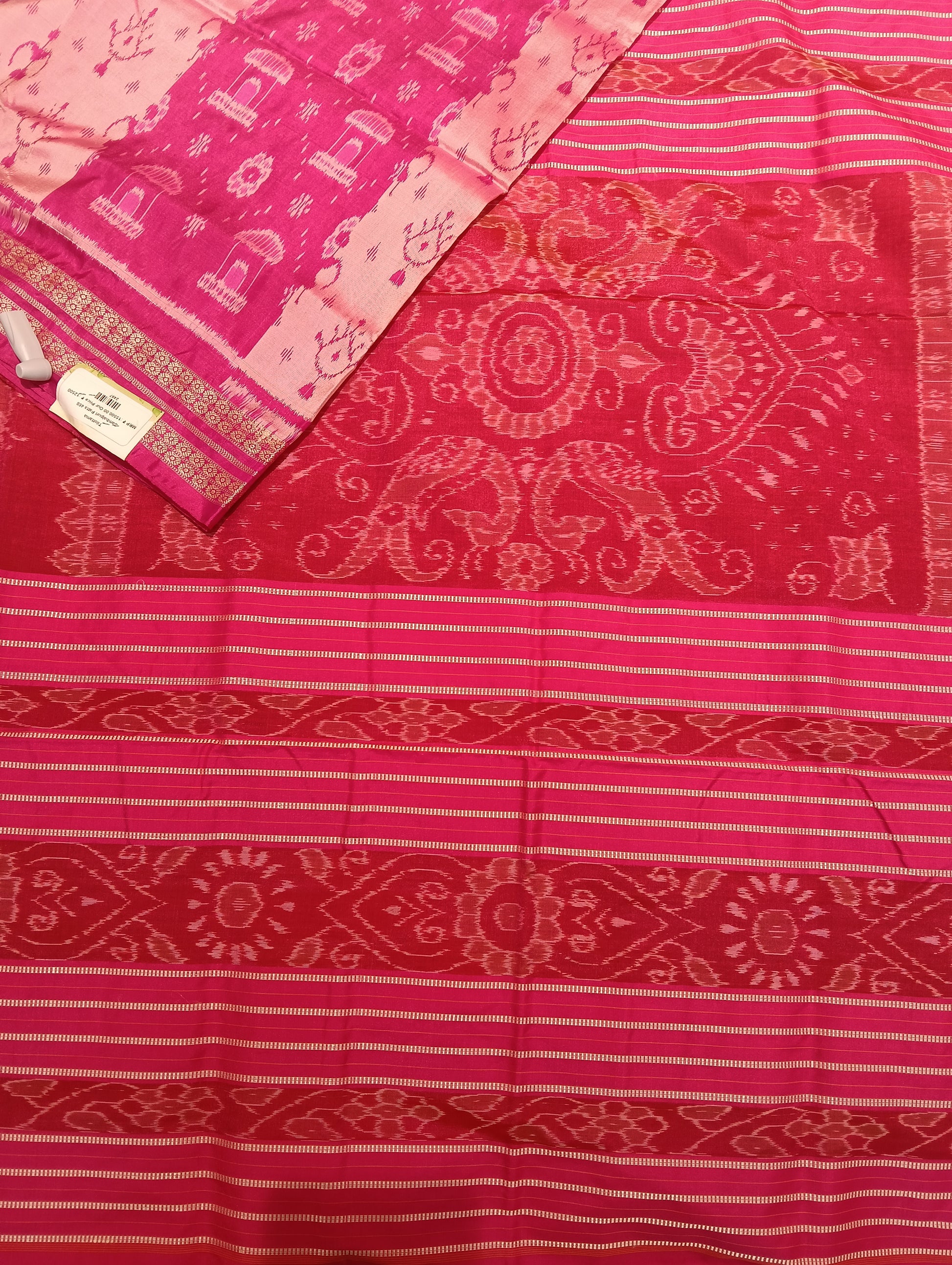 Pink Sambalpuri silk patta saree - Tilottama