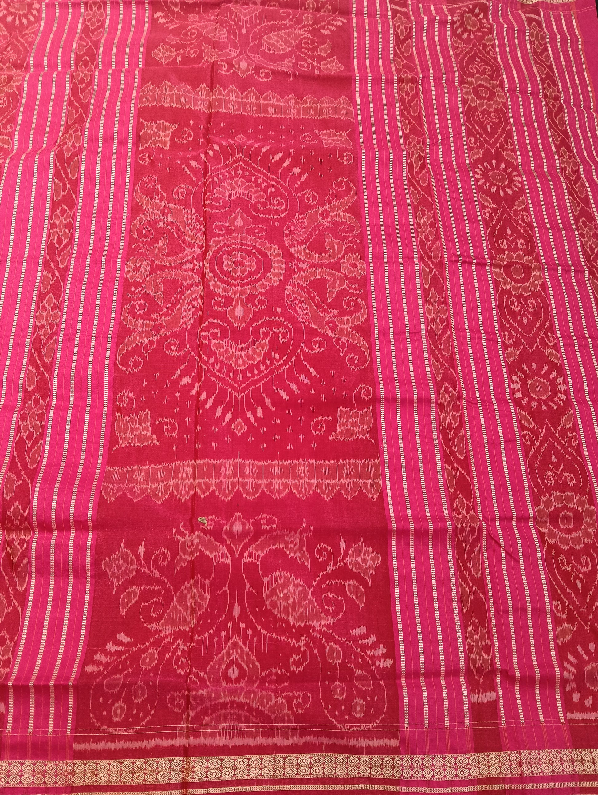 Pink Sambalpuri silk patta saree - Tilottama
