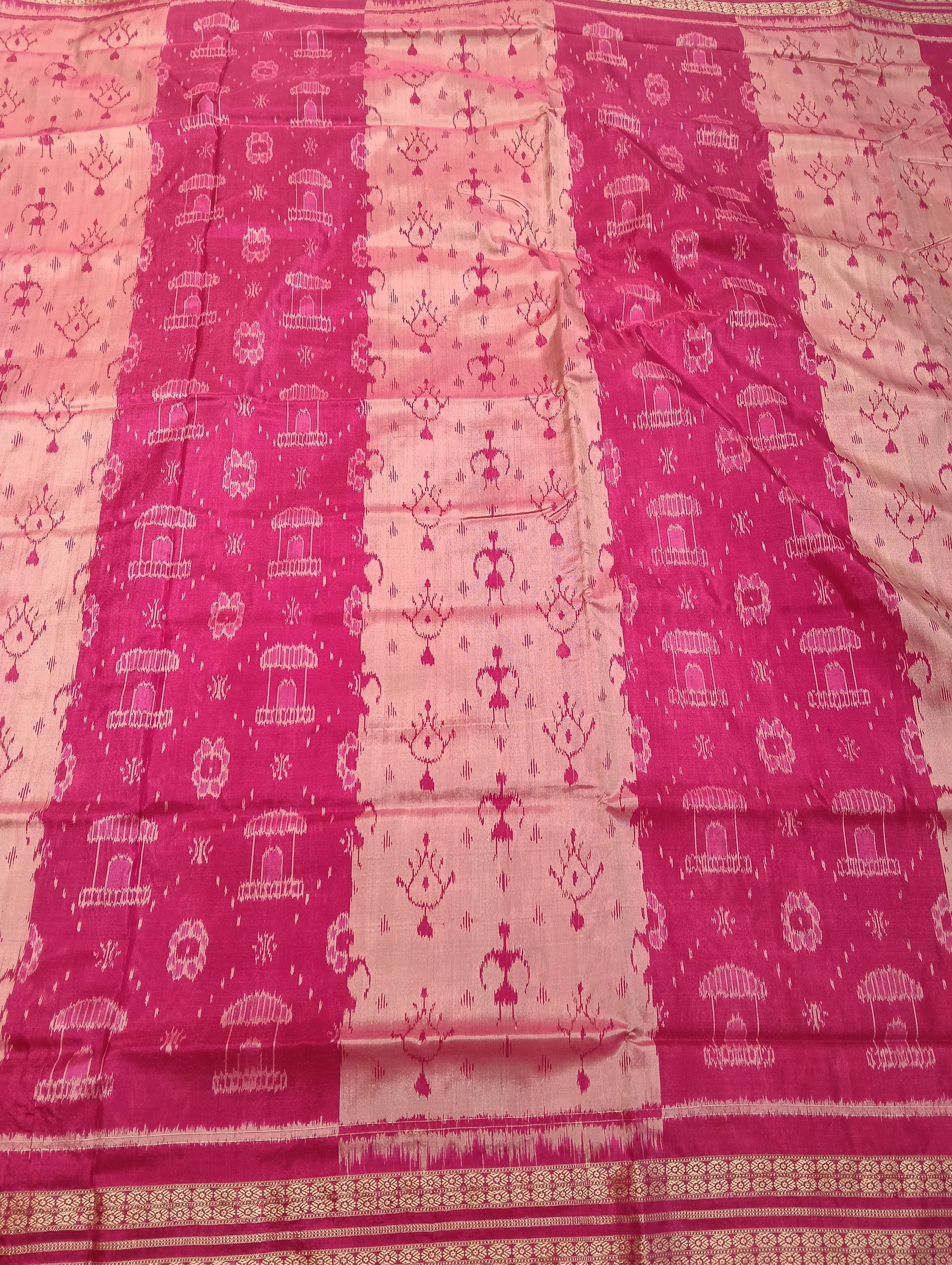 Pink Sambalpuri silk patta saree - Tilottama