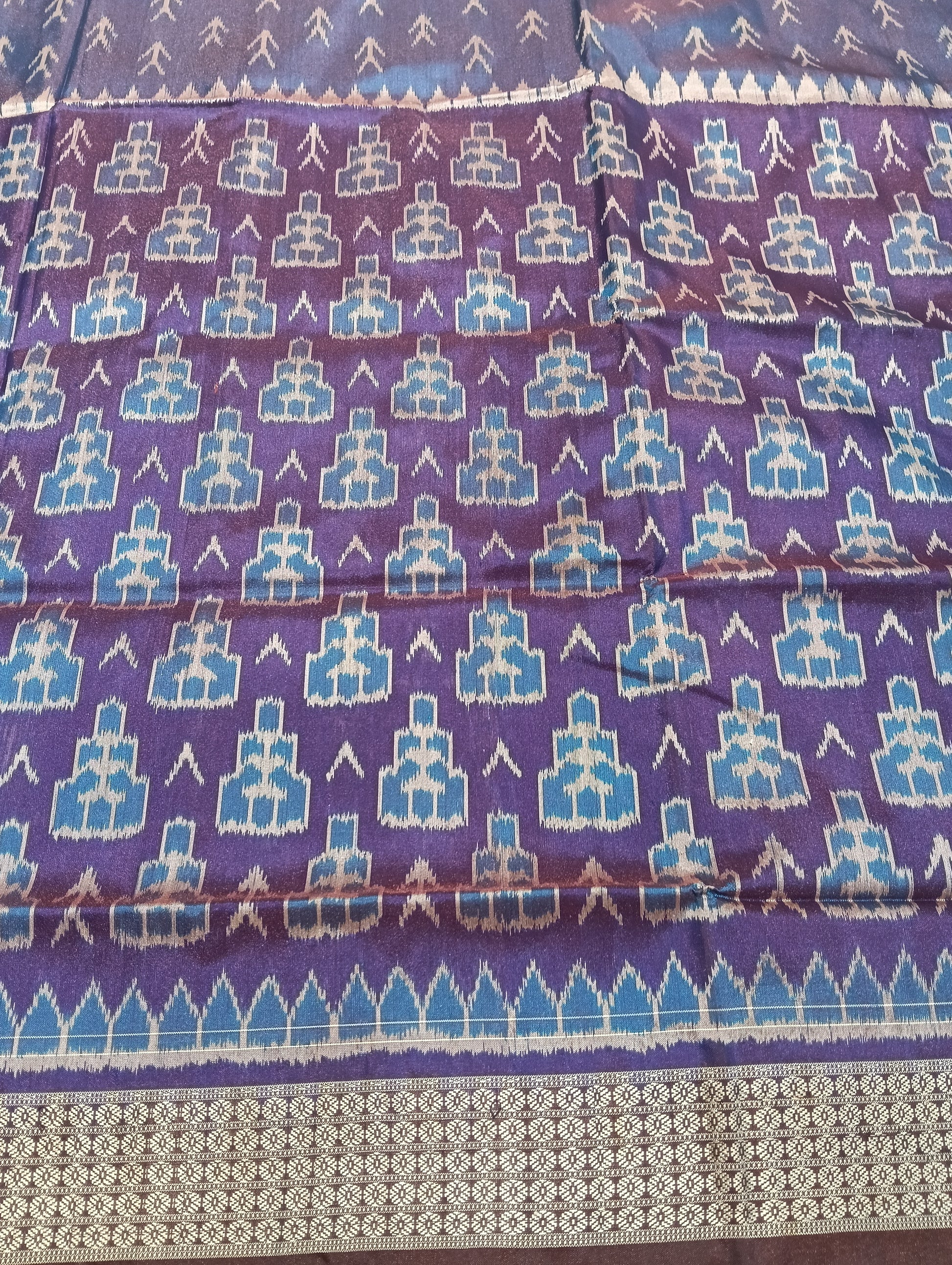 Purple royal Sambalpuri silk patta saree - Tilottama