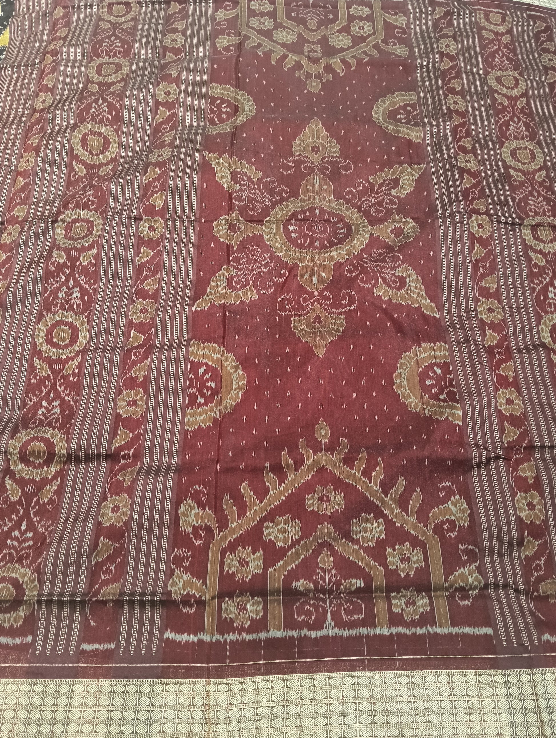 Blue brown Sambalpuri silk saree - Tilottama