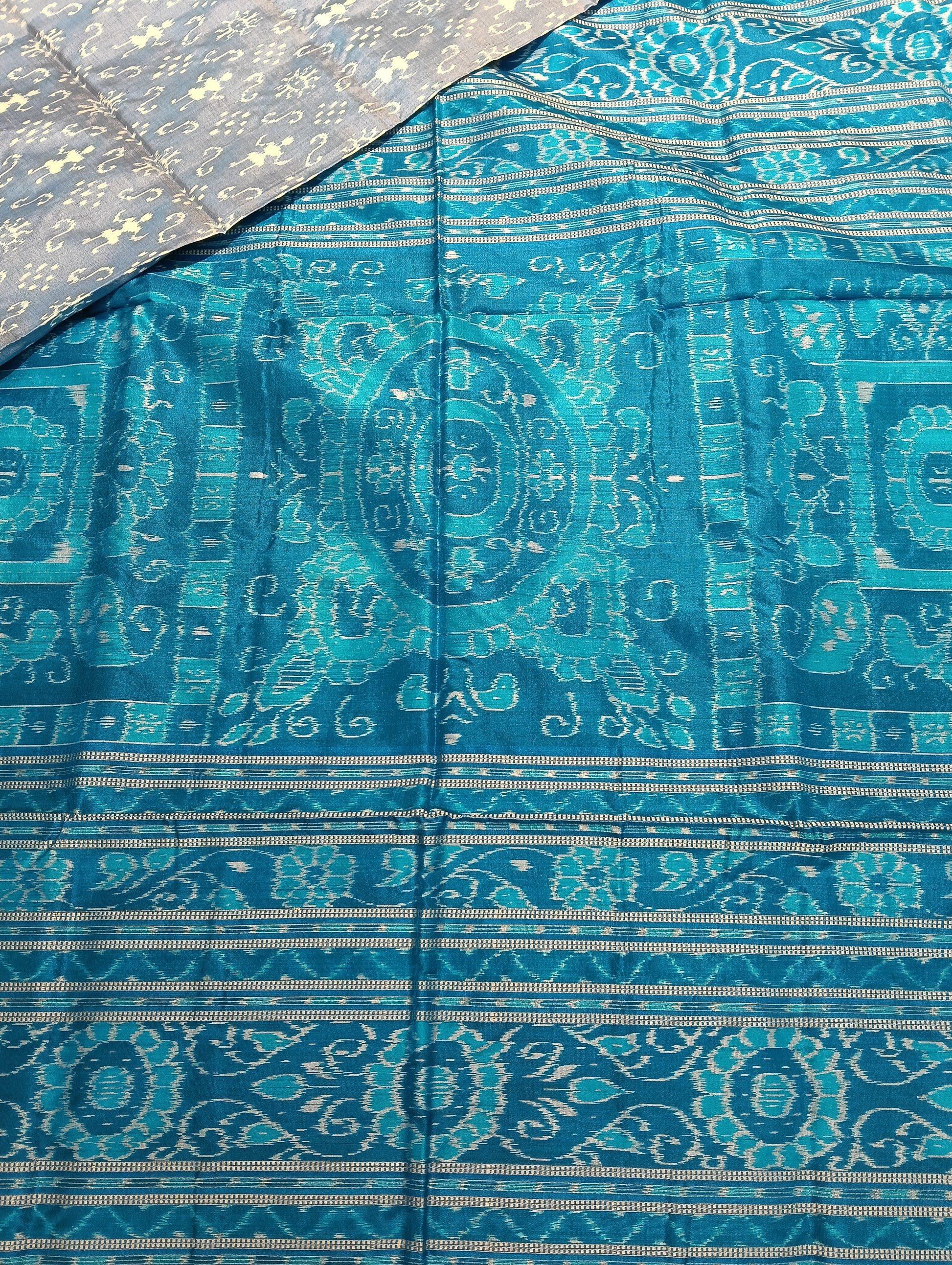 T-blue stone sambalpuri silk saree(2493) - Tilottama