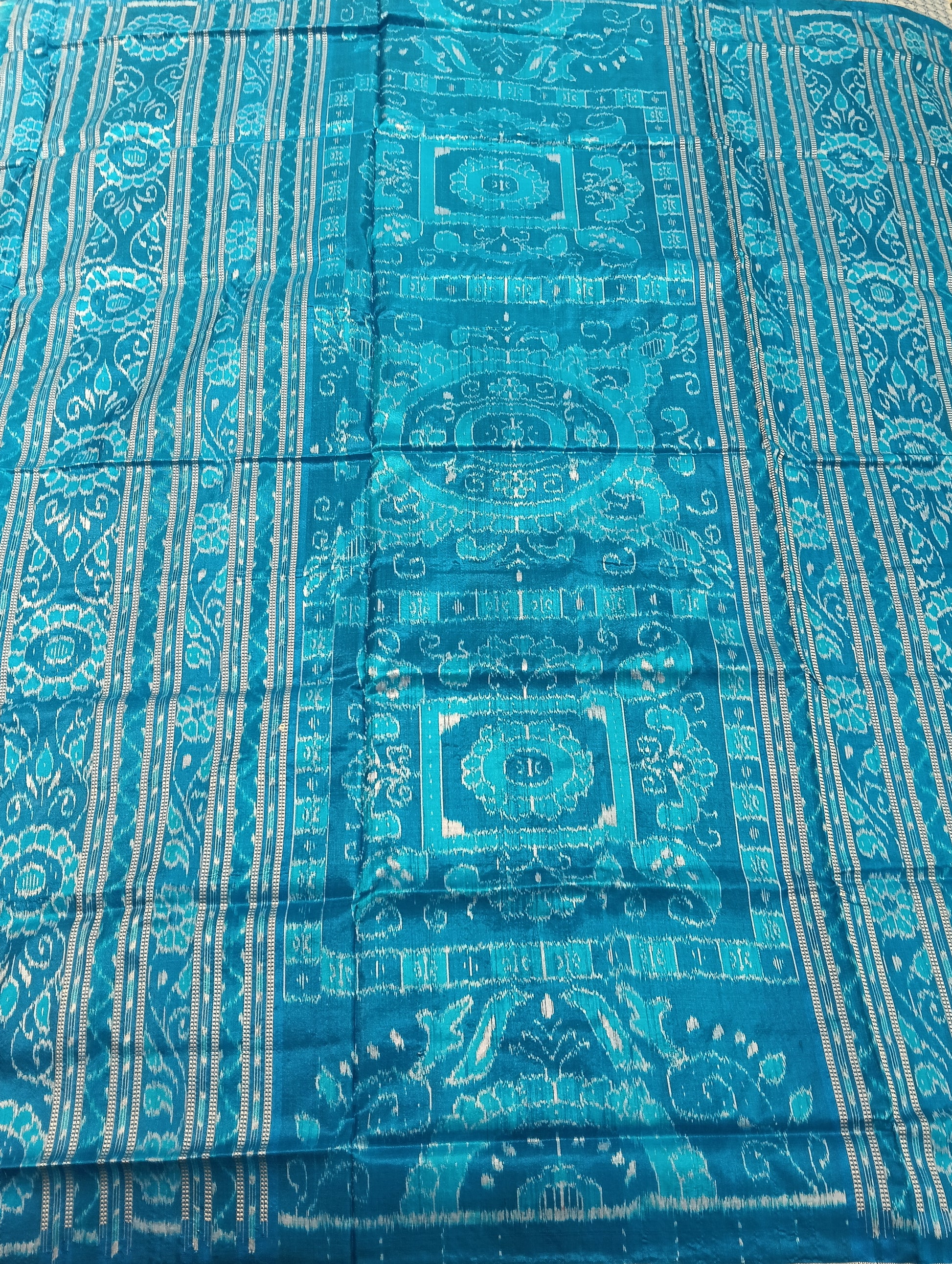 T-blue stone sambalpuri silk saree(2493) - Tilottama