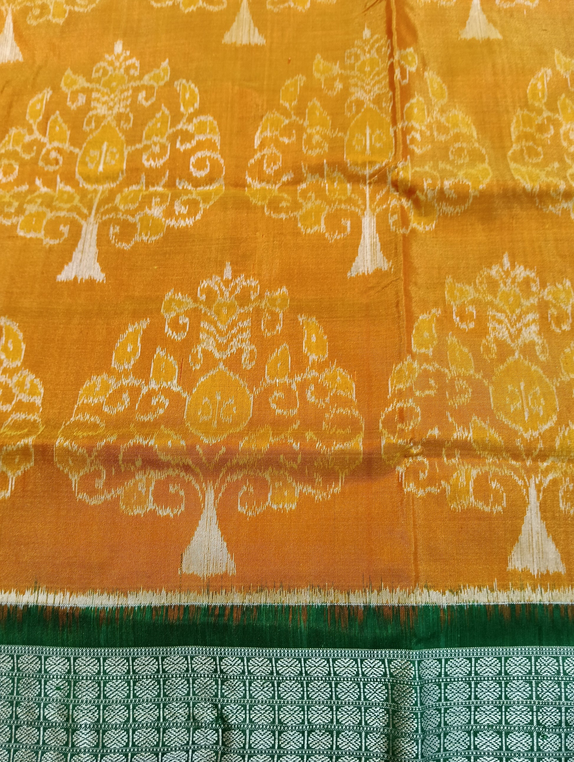 Pheasant green sambalpuri silk sarees (3775) - Tilottama