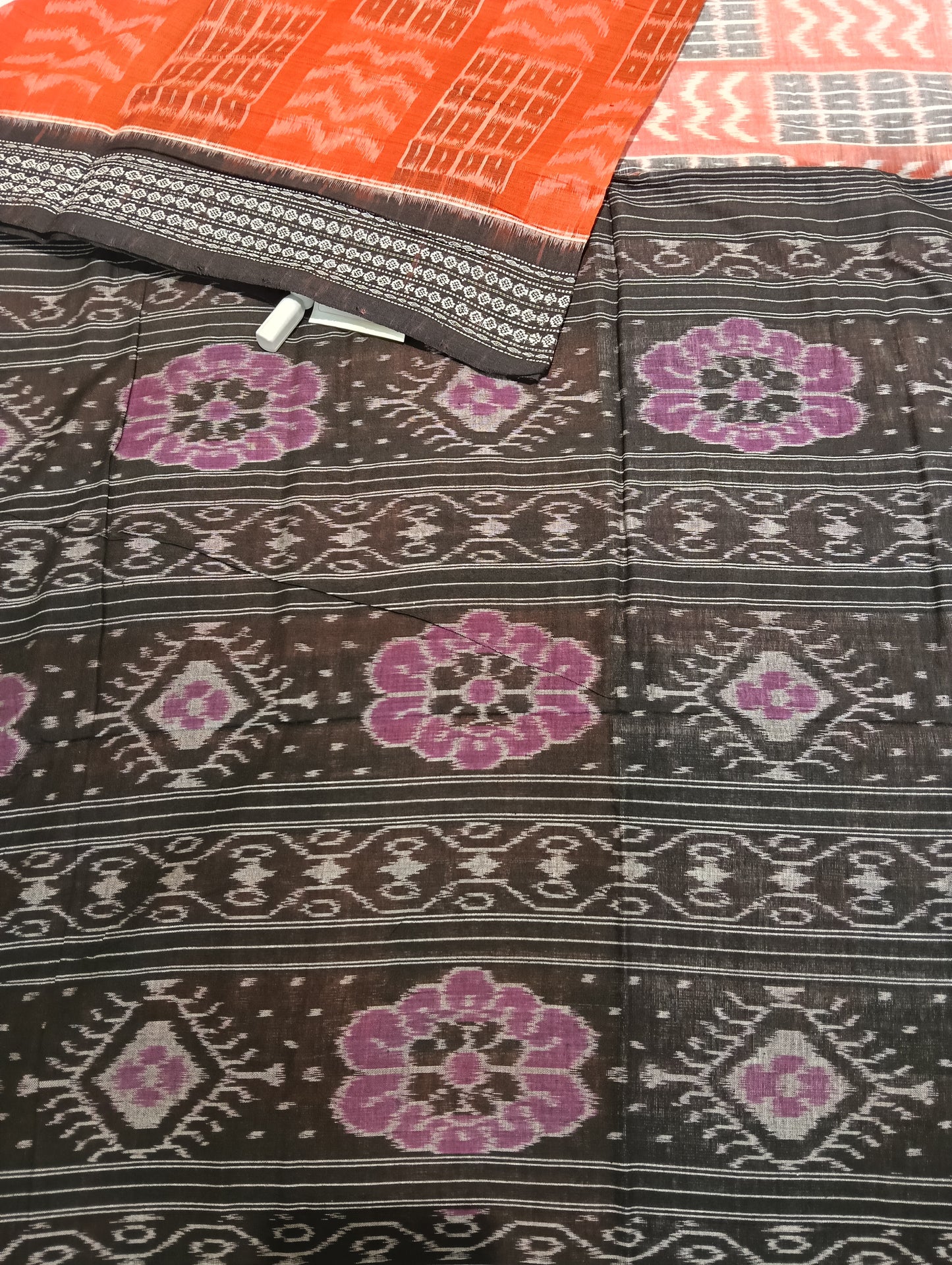 Cherry stone cotton sambalpuri saree(2924) - Tilottama
