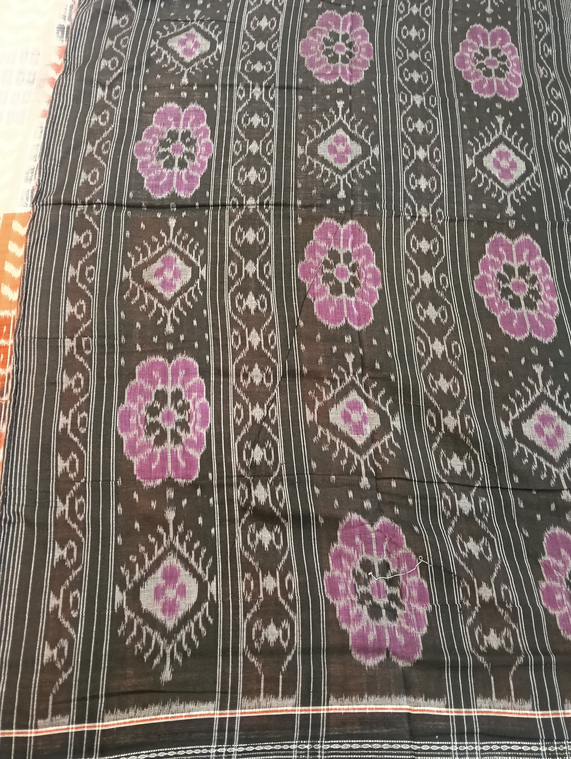 Cherry stone cotton sambalpuri saree(2924) - Tilottama