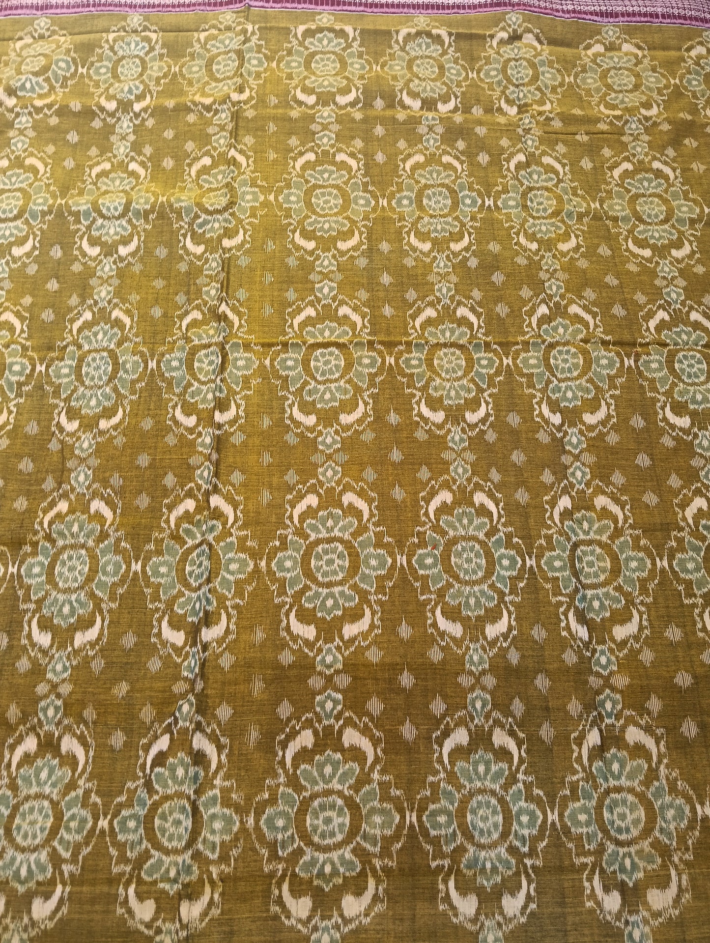 Rich gold cotton sambalpuri saree (4060) - Tilottama