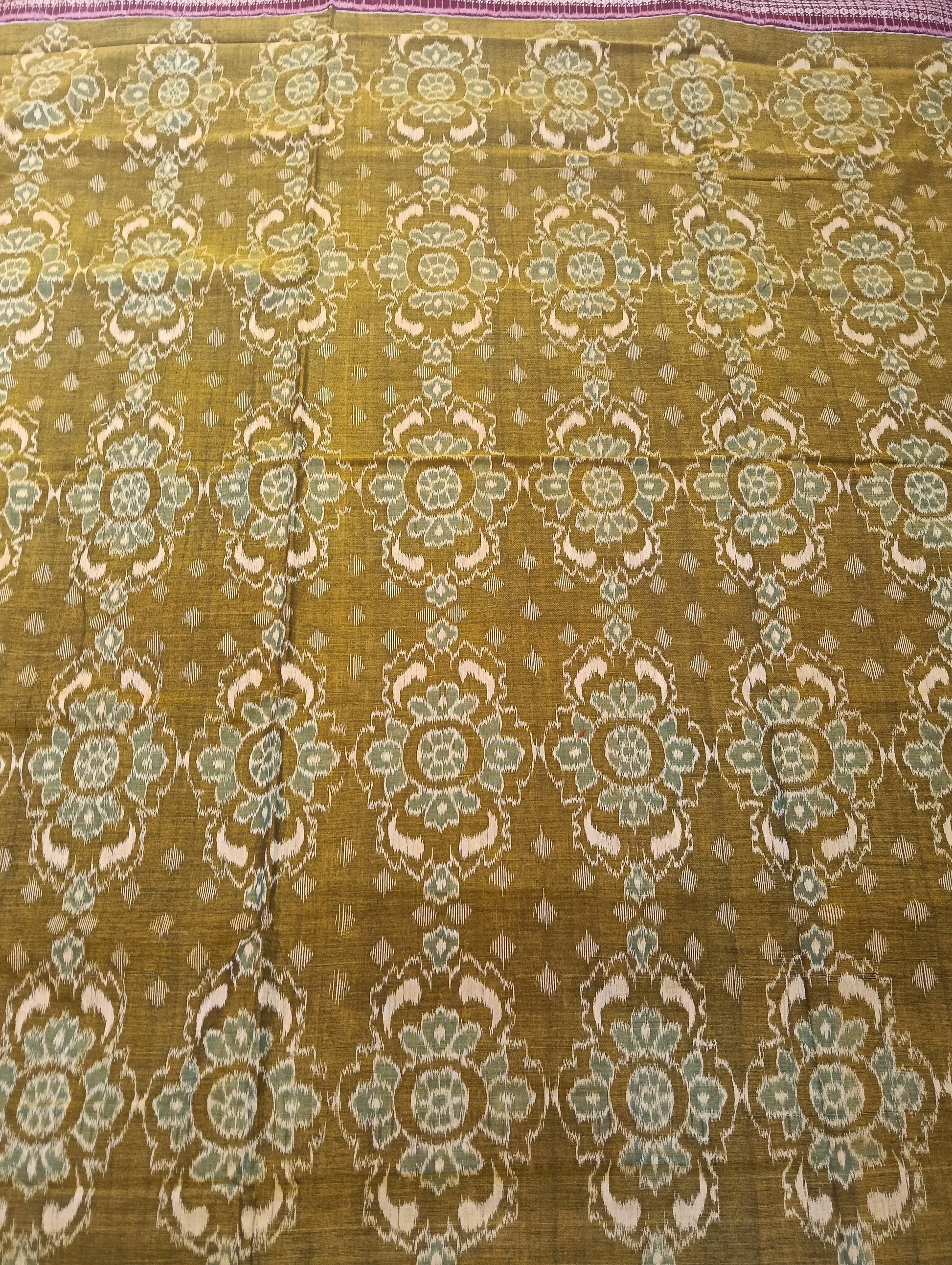 Rich gold cotton sambalpuri saree (4060) - Tilottama